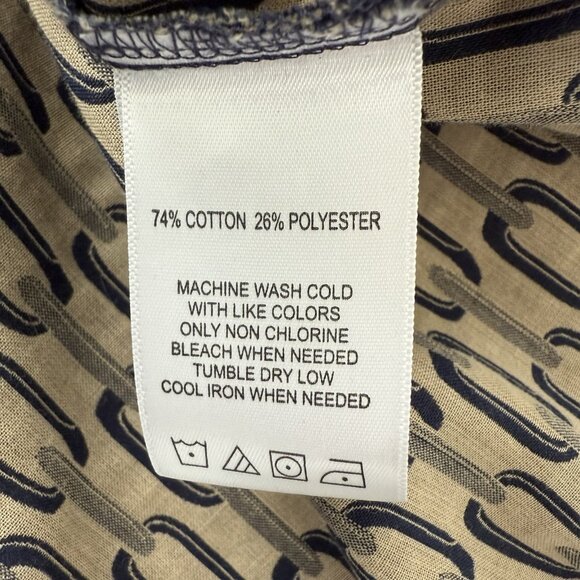 Foxcroft‎ Taylor Stripe Chain Long Sleeve Button Up Womens Size 24W Bit & Bridle - Picture 7 of 8